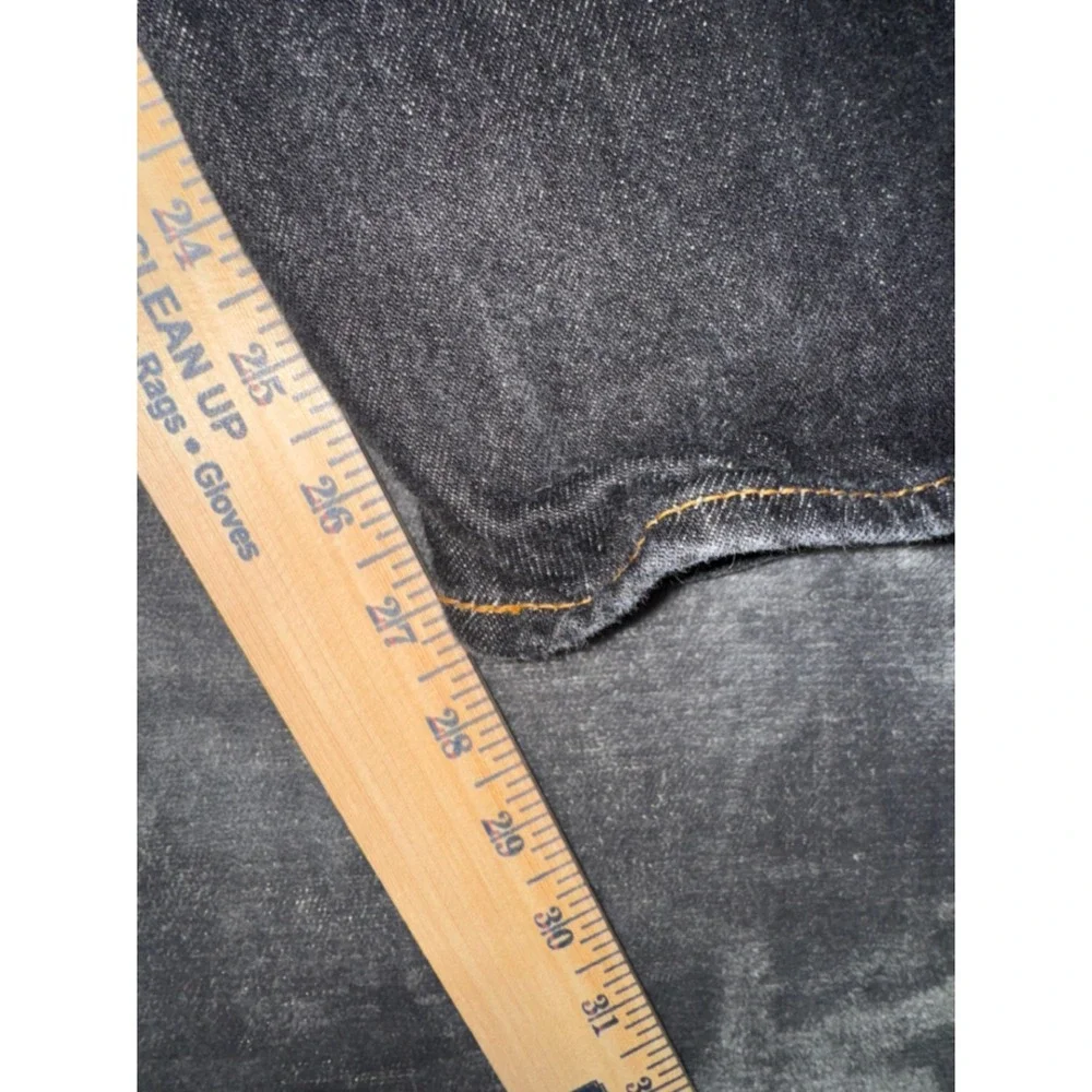 Mens 34x30 Levi's 501 Original Fit Jeans Black Excellent Straight Leg Denim